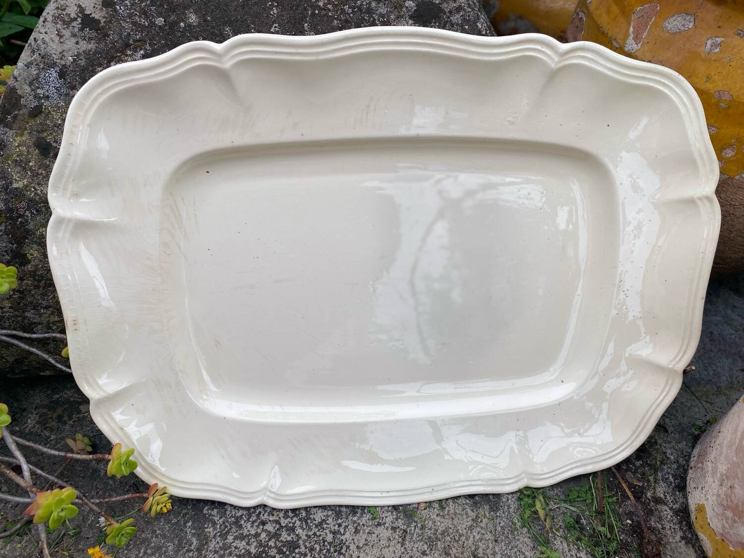 Sarreguemines presentation plates serving dish, Jeanne d'Arc livin