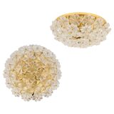 plafonnier fleur en verre Murano par Ernst Palme, Allemagne, années 1970