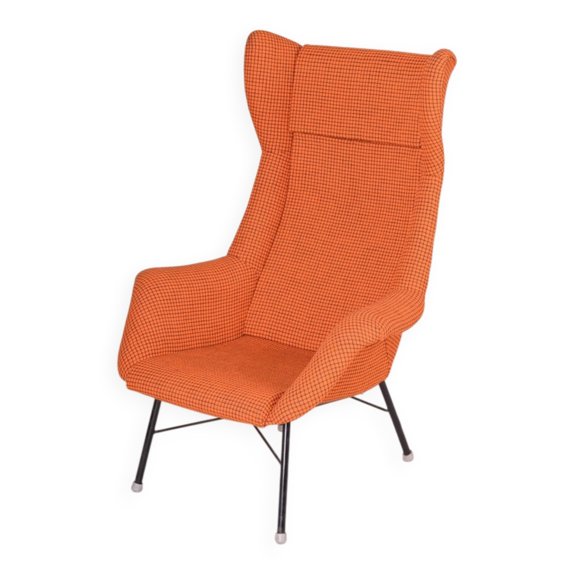 Mid-Century Orange Armchair attributed to Miroslav Navratil, 1960s