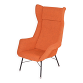 Mid-Century Orange Armchair attributed to Miroslav Navratil, 1960s