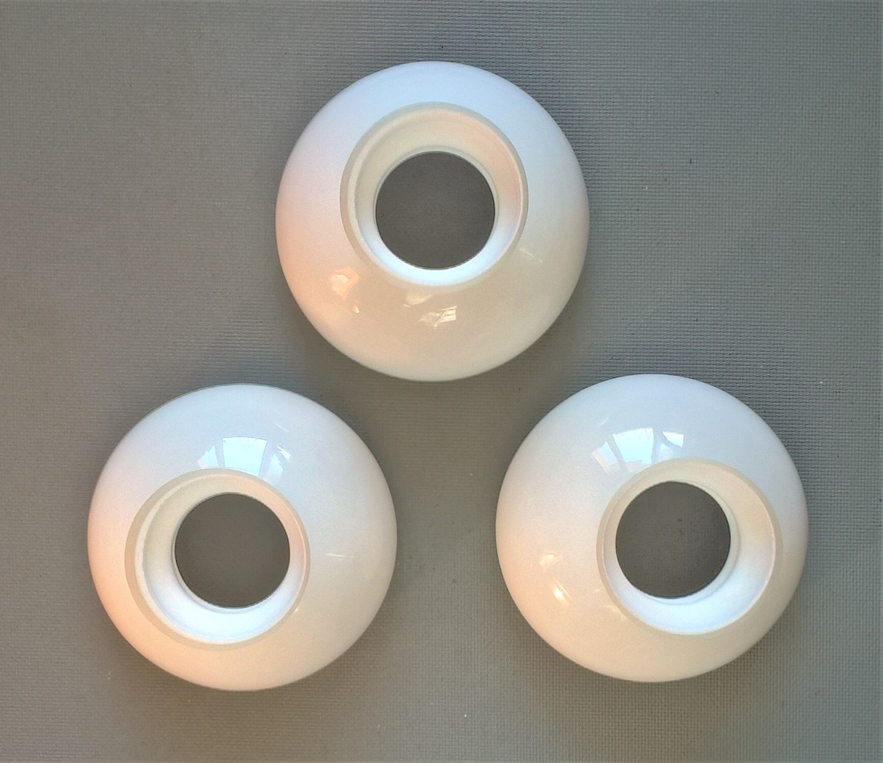 Gloss metallic patinated and gold and double opalines three fires Scandinavian style of the 30s