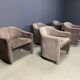 PS142 Easy Chairs by Eugenio Gerli for Tecno, 1970s - set of 5