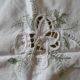 Embroidered tea tablecloth or curtain