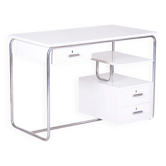 Bureau Bauhaus en chrome, acier et bois, Allemagne, années 1930