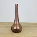 Vase soliflore verre bullé Biot violet