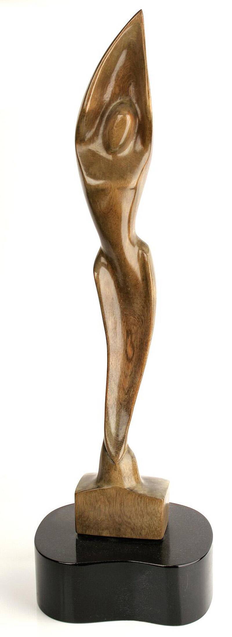 Pair of Large Vintage Teak Sculptures, 1950s