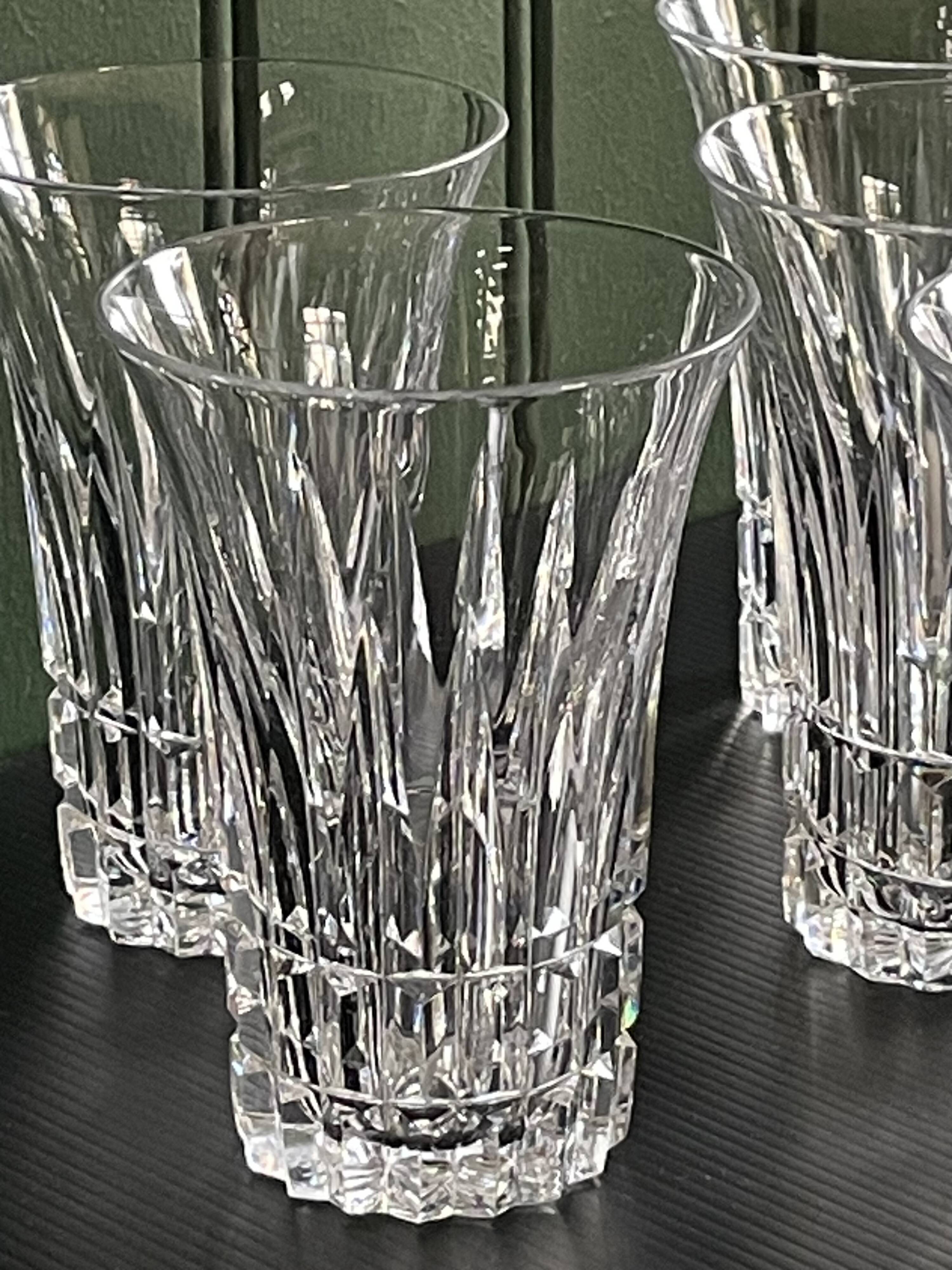 6 large crystal fruit juice glasses by Villeroy and Boch