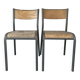 Set de 2 chaises d'école vintage Mullca 510