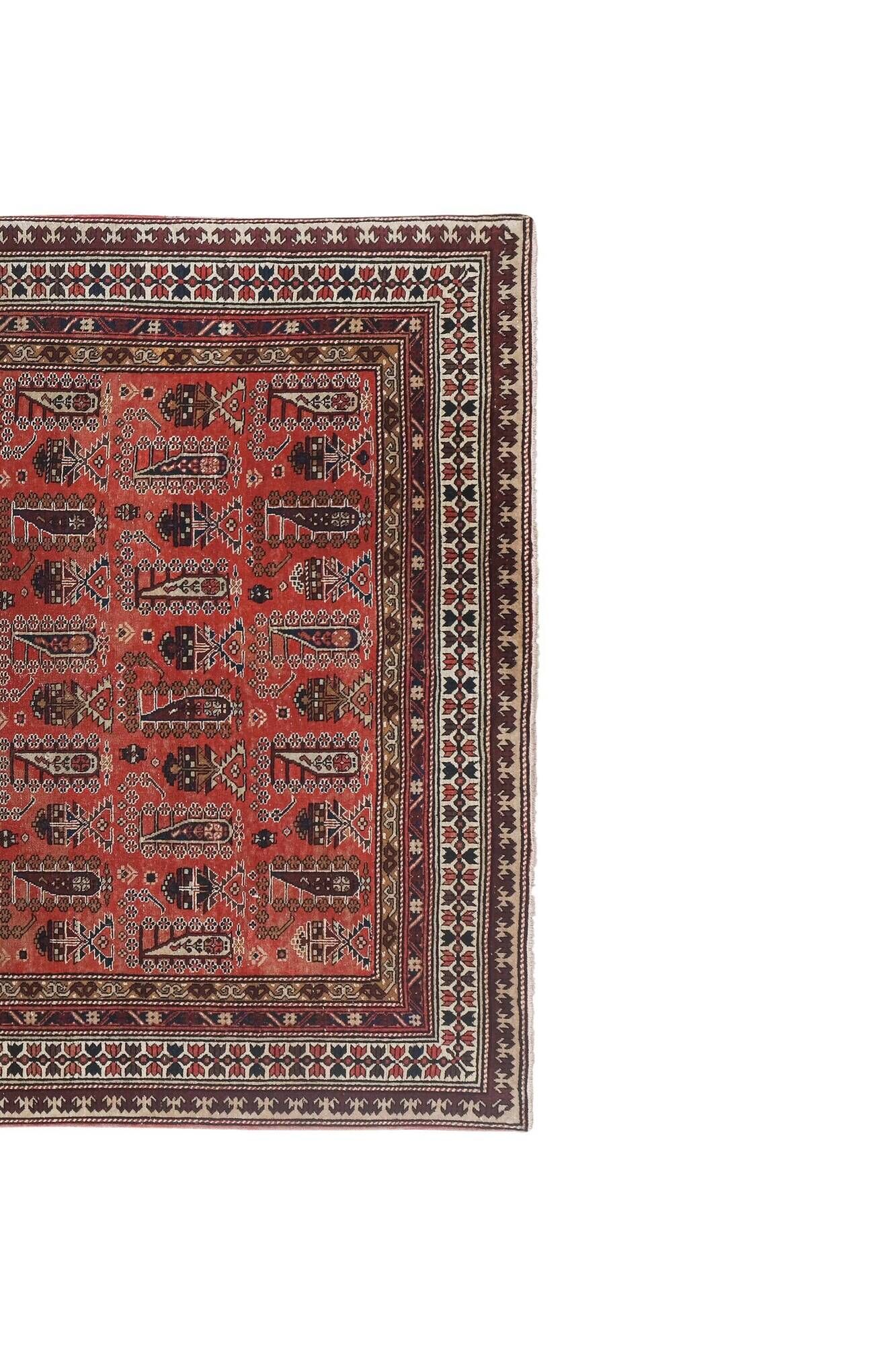 Vintage Turkish handmade rug 140x206 cm