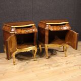 Pair of Venetian bedside tables from the 20th century