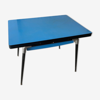 Table Lafa en formica bleu