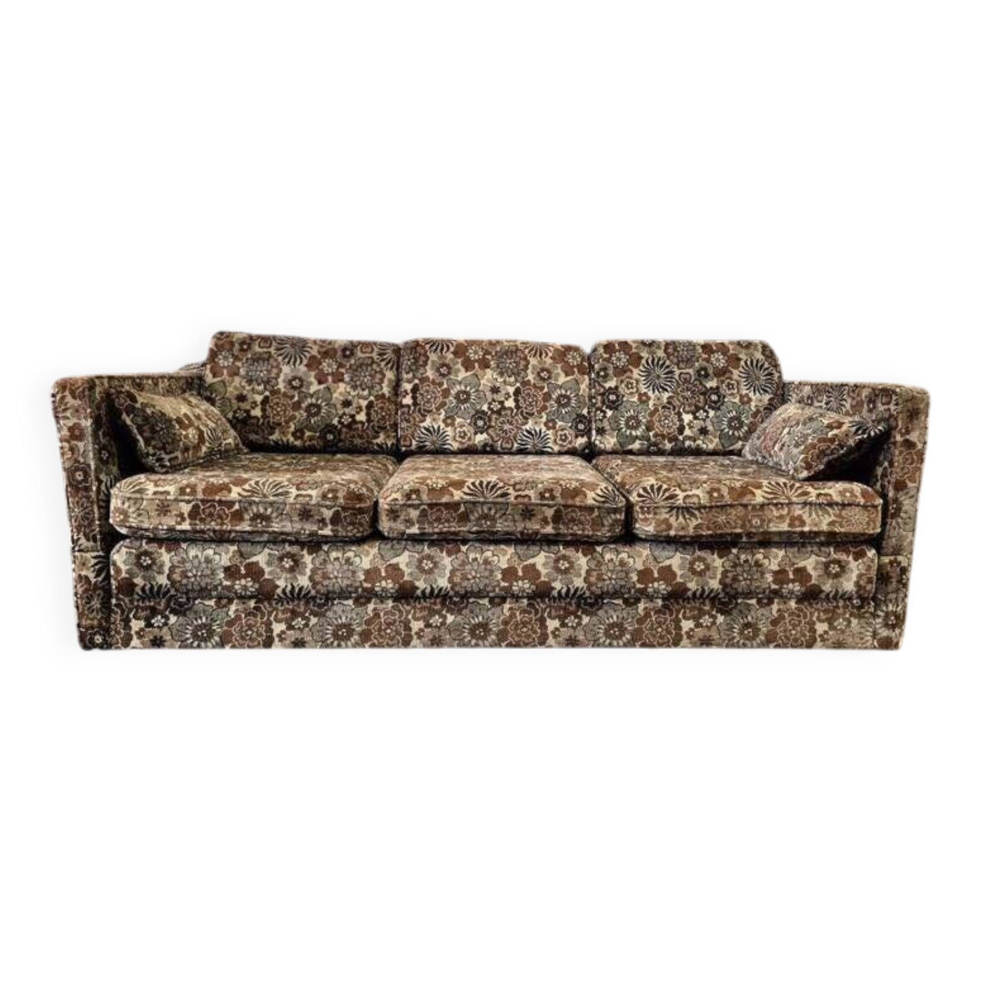 Vintage three-seater folding sofa bed