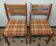 Pair of Vintage Wooden / Orange Fabric Chairs