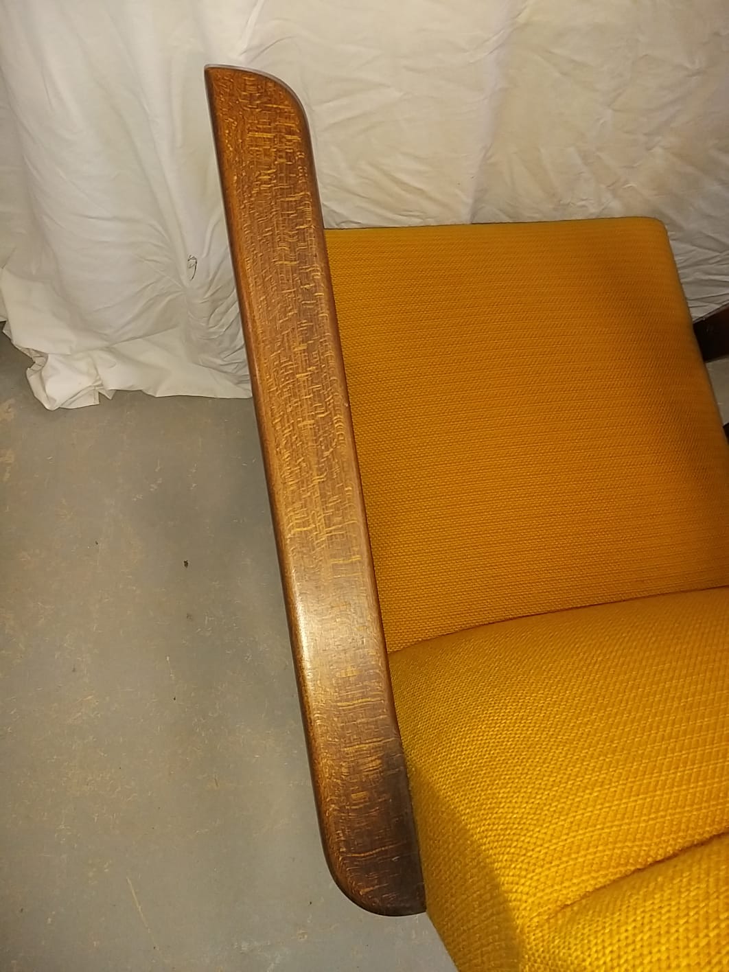 Pair of Scandinavian armchair compass feet 50s