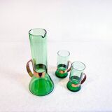 Vintage brocca and bicchiere di Seguso, anni '50, set of 3