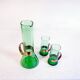 Pichet et 2 verres en verre vert Seguso, années 1950