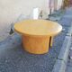 Vintage coffee table round light wood