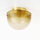 Brass and muranoglass 'Citrus' flush mount light by Hillebrand