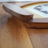 Wooden tray Art Deco mirror tray signed Germonde
