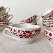 Old Sarreguemines cups