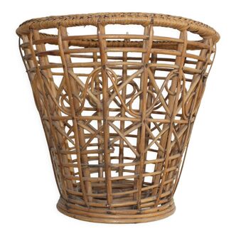 Rattan wastepaper basket