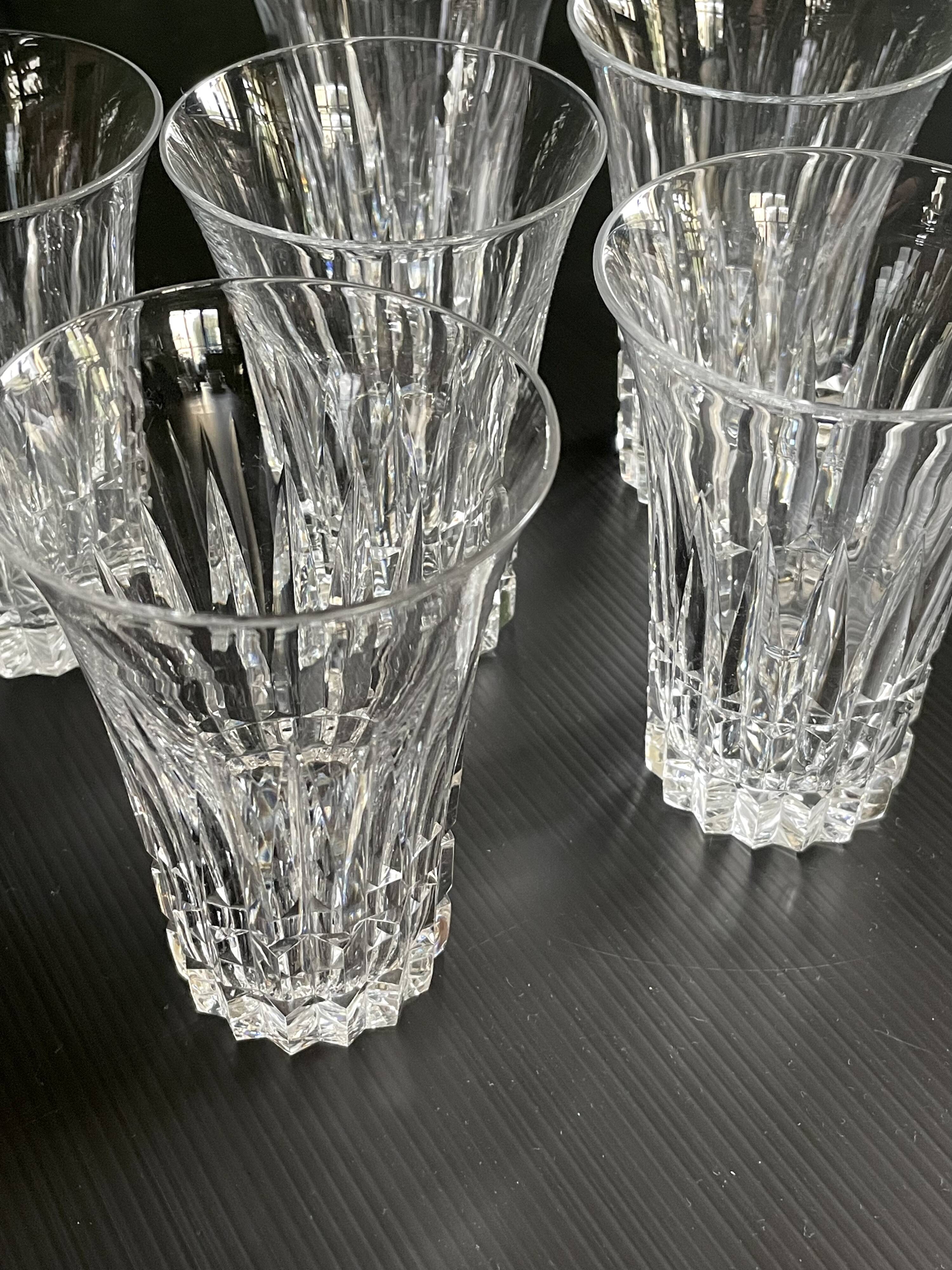 6 large crystal fruit juice glasses by Villeroy and Boch