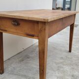 Farmhouse table in fruit tree 2 drawers period 1900 -1m27