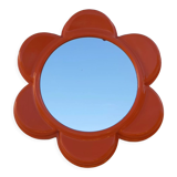 Vintage mirror from the 70s orange plastic flower