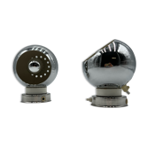 Paire d'appliques en globes chromés space age Reggiani Eyeball 60