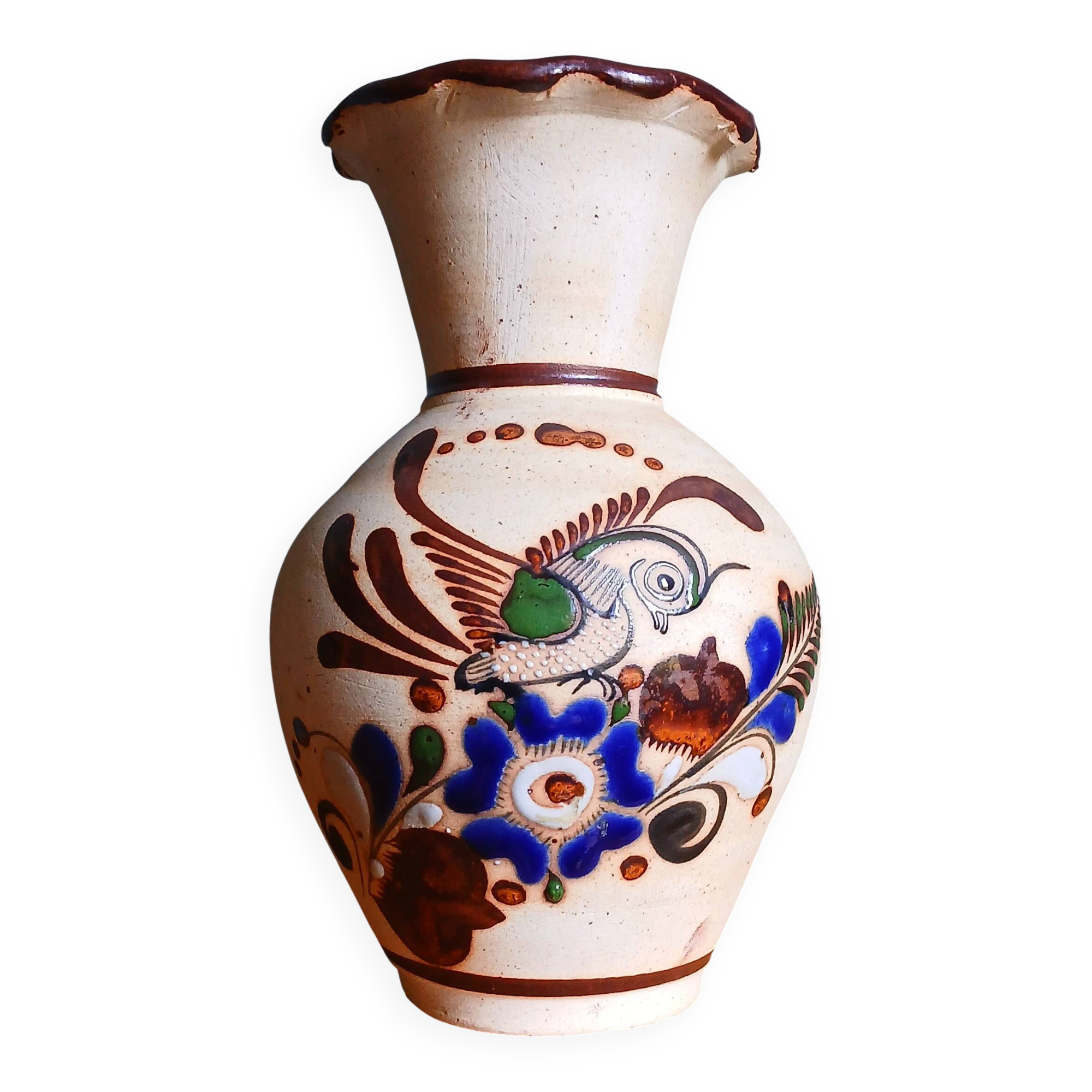 Stoneware vase, traditional pottery from Tonalá, Mexico.