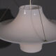 Sky Flyer pendant made of white acrylic, designed in 1959