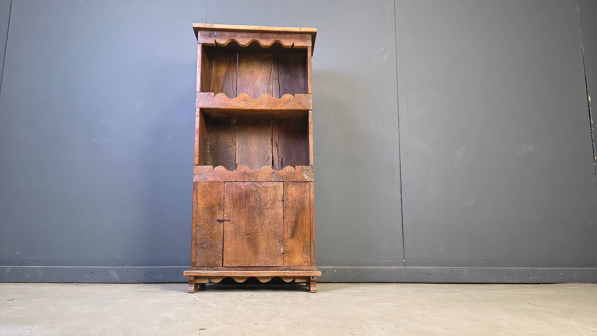 Rustic folk art 'travail populaire' cabinet, France, 19th century