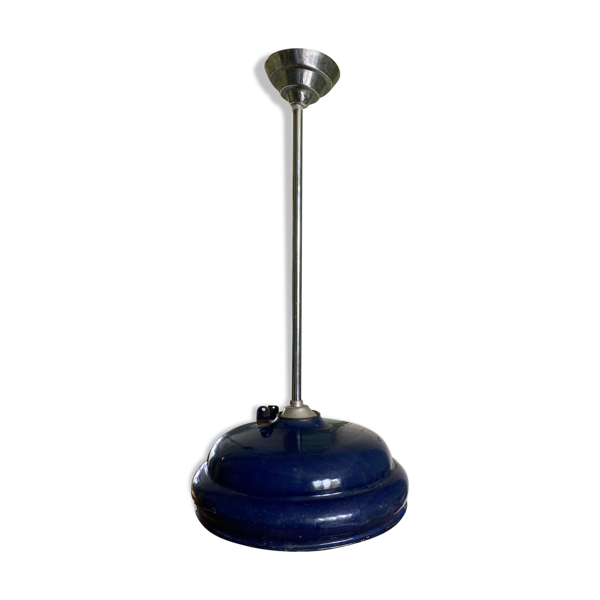Suspension émaillée bleue