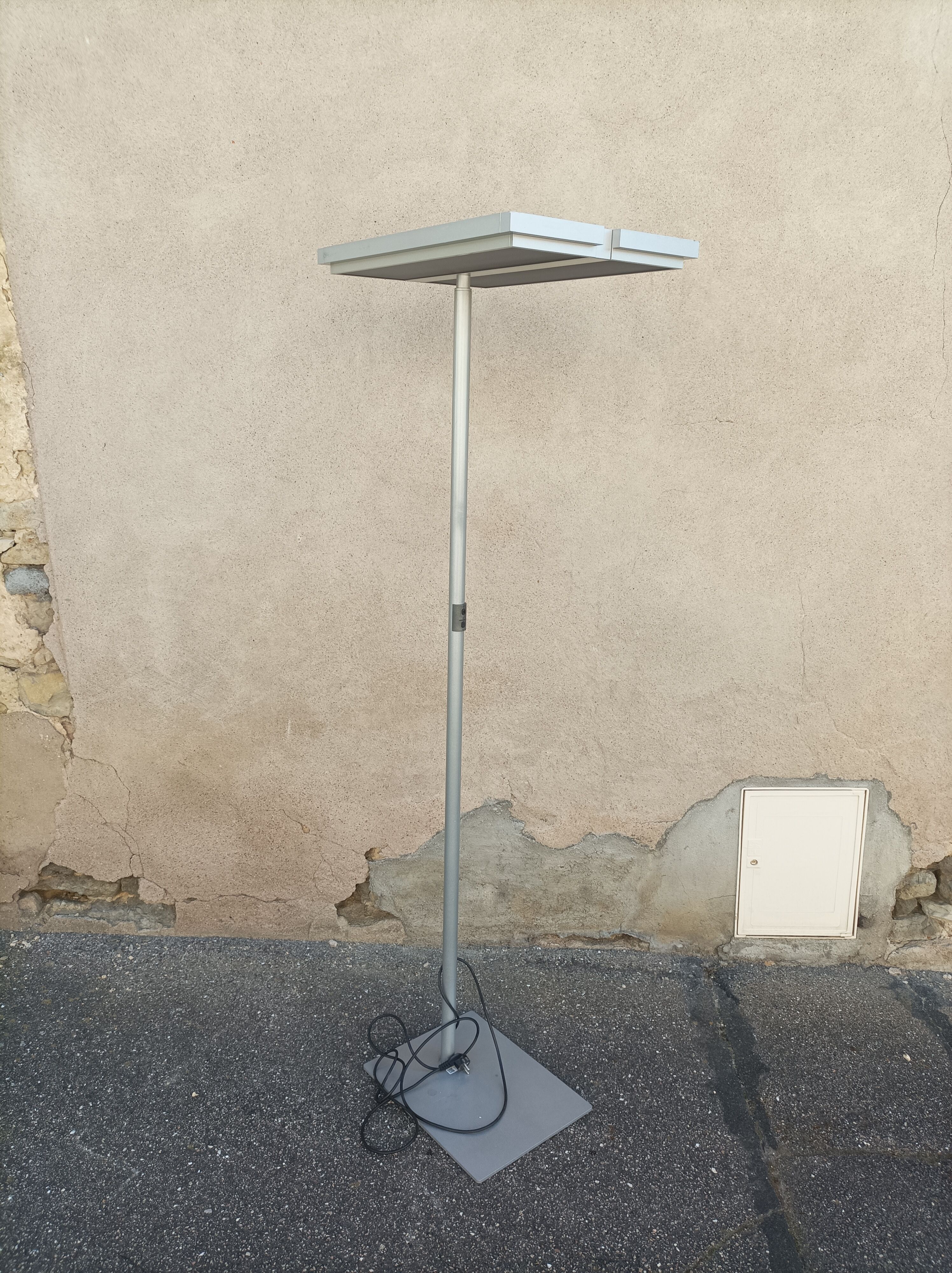 Vintage floor lamp grey metal