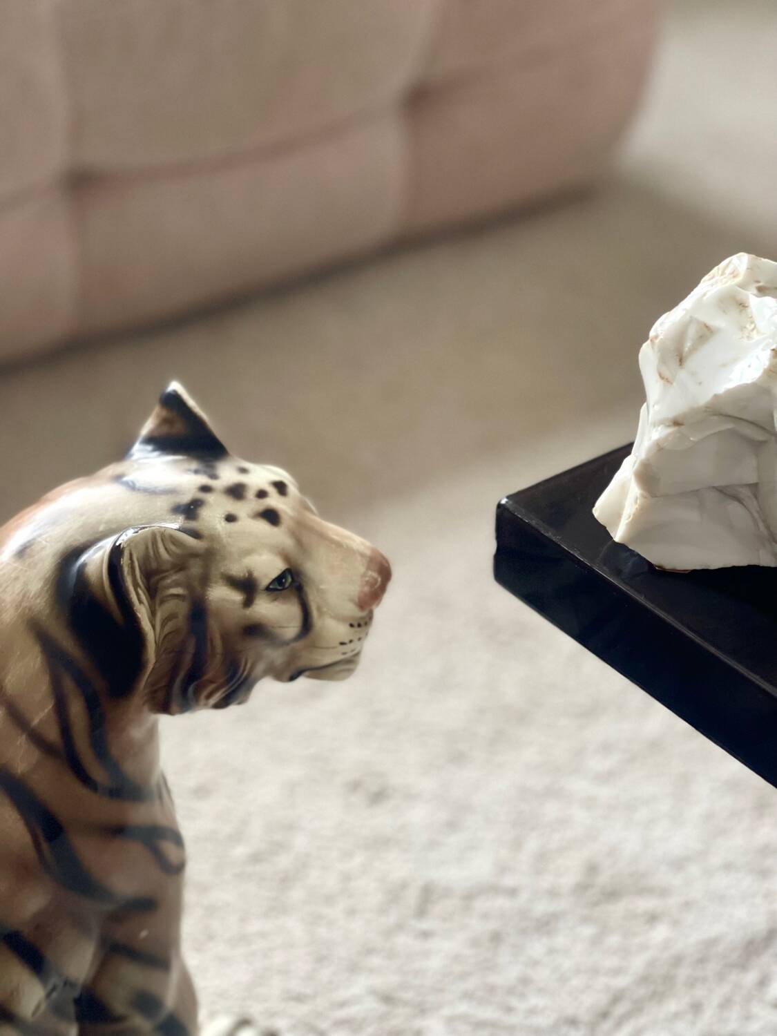 Enamelled ceramic tiger 1970