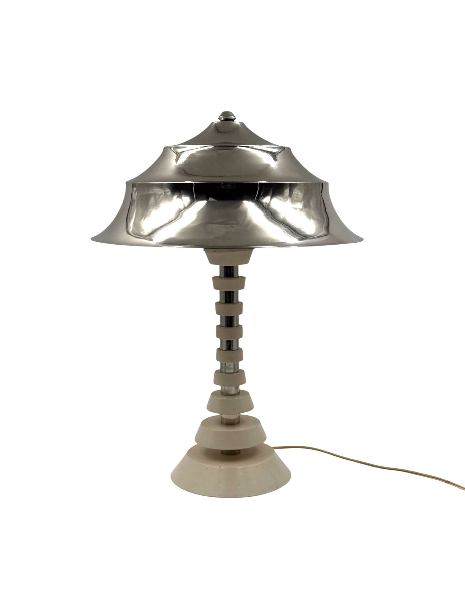 Lampe de table pagode de l'âge spatial, France années 1970