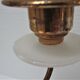 Pair of brass and three-pointed stone candelabra candle holders early twentieth century