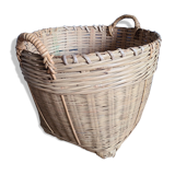 Basket, vintage woven wicker pot cover