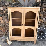 Refurbished solid wood display cabinet/sideboard