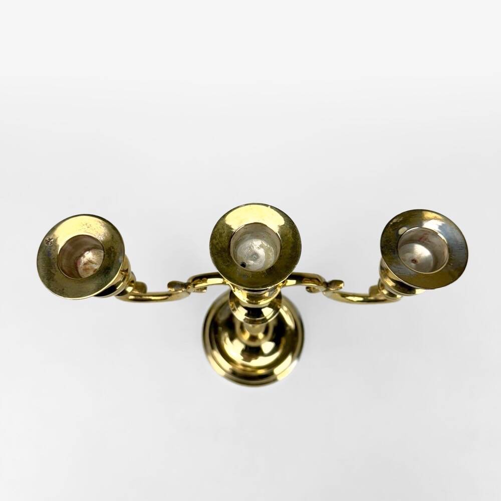 3-light gold metal chandelier