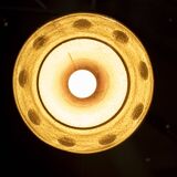 Nanny Still Copper Glass Brutalist Cone Pendant, RAAK, 1960s