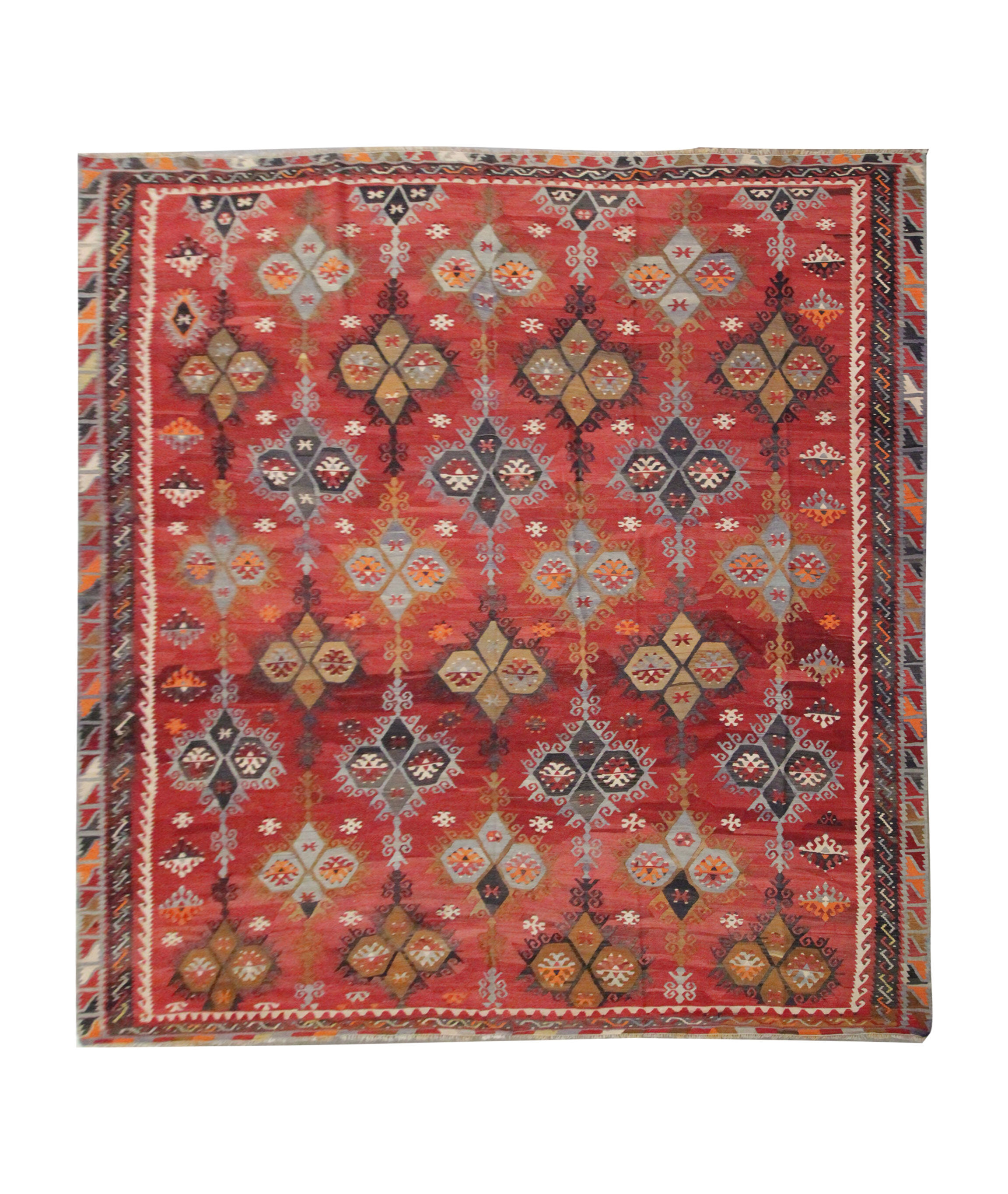 Handmade wool antique turkish sarkisla area rug carpet- 293x338cm