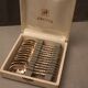 Suite of 12 small spoons with Russian silver metal ERCUIS Regency style