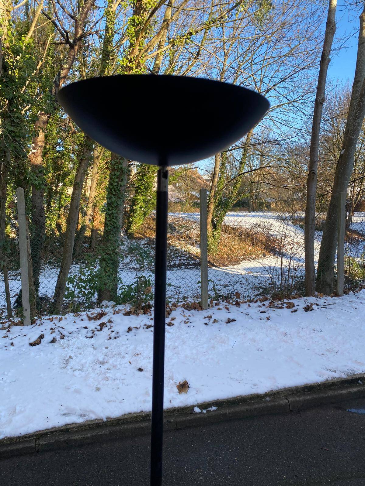 Lampadaire vintage noir coupole Belgique