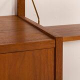 Preben Sorensen shelving unit with vinyl records cabinet for PS System, Randers, Denmark 1960s