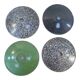 Set of 4 old lampshades in industrial enamelled sheet loft