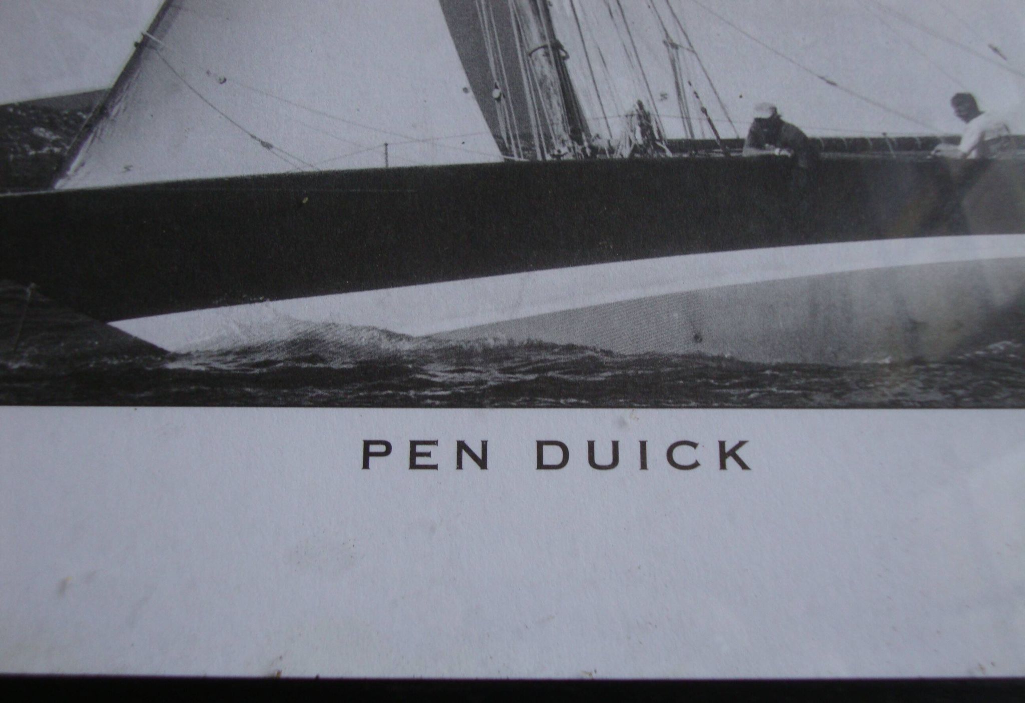 Photo decoration marine art Pen - Duick poster sailboat wood by Eric Tabarly