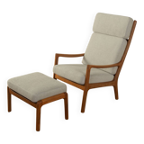 Senator Armchair with Stool by Ole Wanscher
