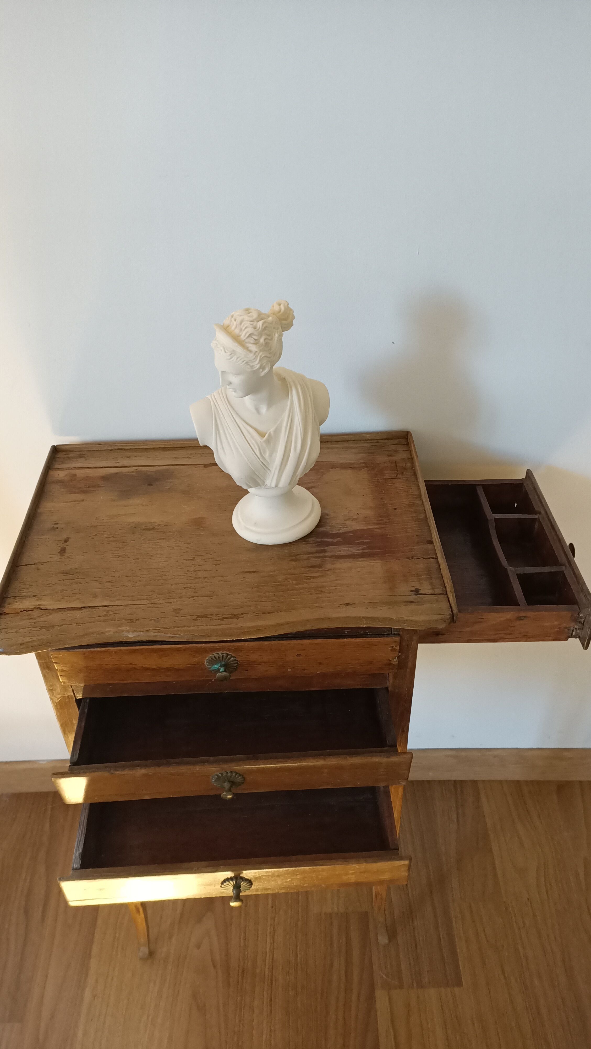 Bedside table with secret drawer