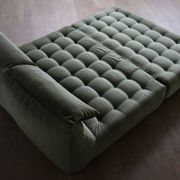 Le bambole bed in green velvet By Mario Bellini for B&B Italia, 1970s